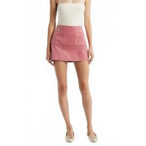 NEW LOVESHACKFANCY kida corduroy mini skirt in rose